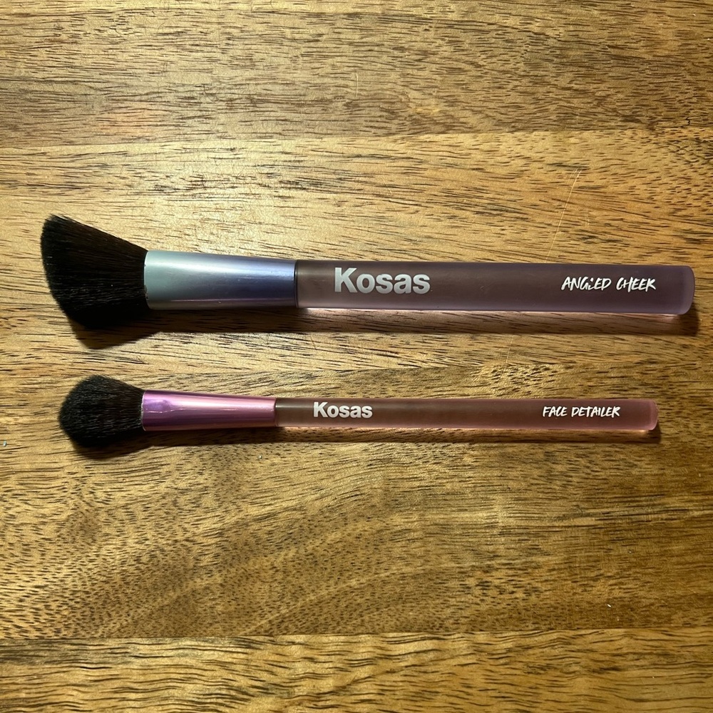 Kosas Makeup Brush Set - Mauve/Purple Handles with Black Bristles